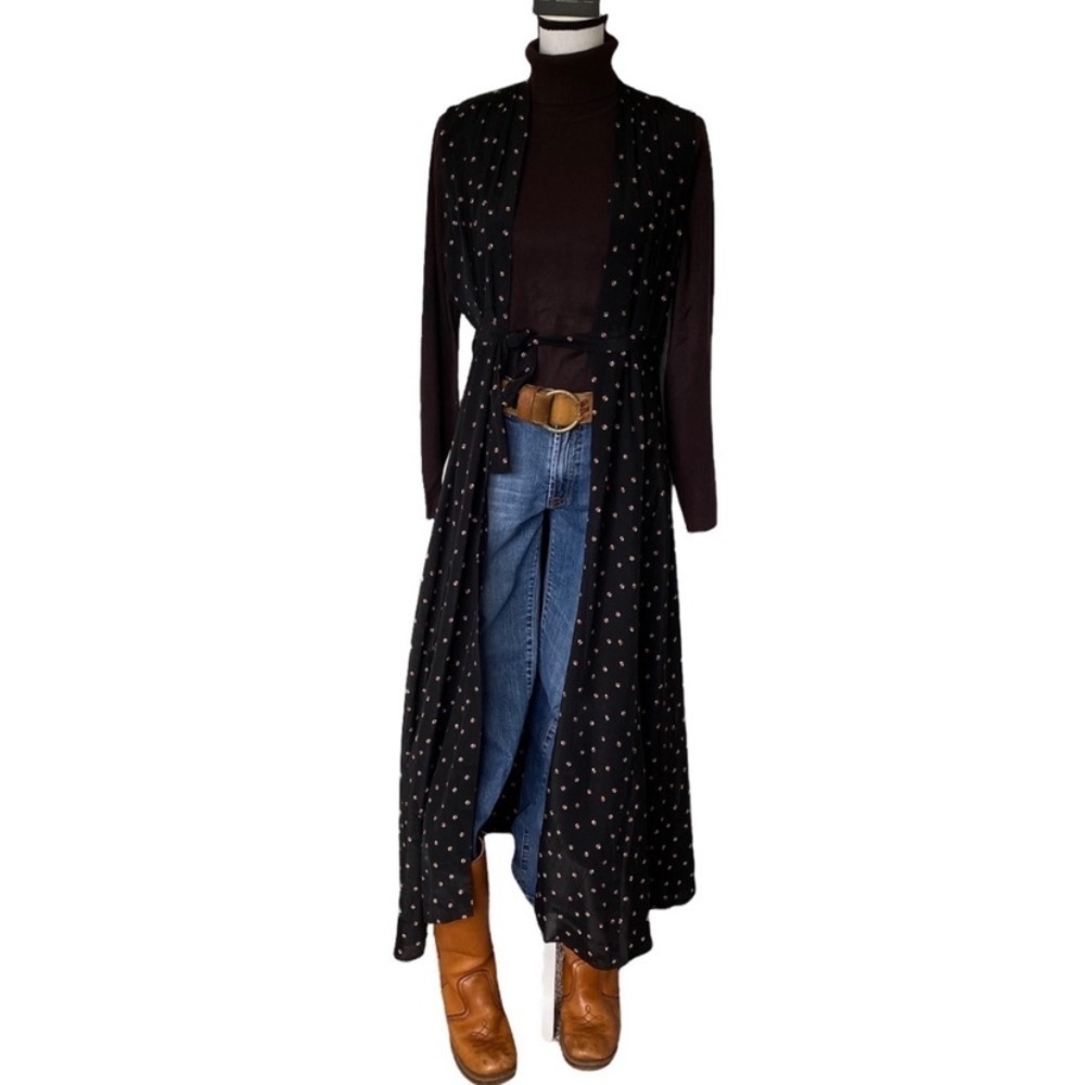 Free People Black Geo Dot Duster Size XS